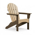 Adirondack Gartenstuhl 79 x 83 x 97 cm aus Kunststoff Beige Braun mit hoher Rückenlehne