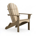 Adirondack Gartenstuhl 83 x 78 x 98 cm aus Kunststoff Braun Beige mit verstellbarer Rückenlehne
