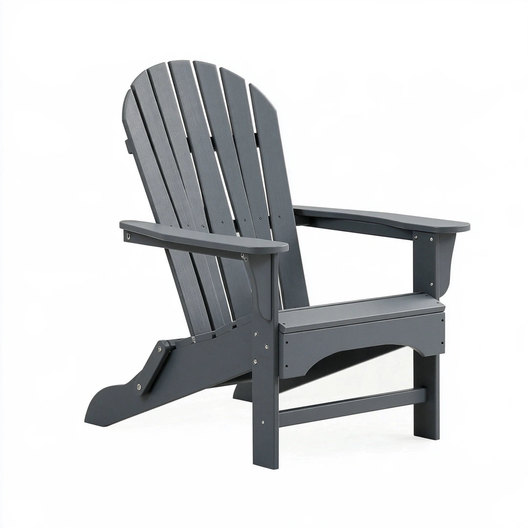 Adirondack-Gartenstuhl 82 x 75 x 98 cm aus Kunststoff anthrazit mit Armlehnen