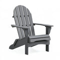 Adirondackstuhl 90 x 75 x 98 cm Kunststoff Anthrazit klappbar für Garten