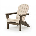 Adirondack Gartenstuhl 83 x 79 x 95 cm Kunststoff Beige/Braun mit breiten Armlehnen