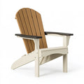 Adirondack Gartenstuhl 80 x 88 x 97 cm Kunststoff Hellbraun Creme mit Armlehnen