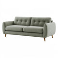 2-Sitzer Sofa 160 x 85 x 85 cm Stoff Salbeigrün mit Holzfüßen