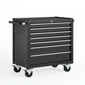 Werkstattwagen 77 x 46 x 97 cm Stahl Schwarz mit 7 Schubladen
